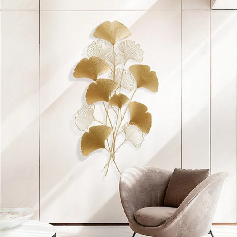 Zeitgenössische Ginkgo-Blatt-Wandskulptur Karnz