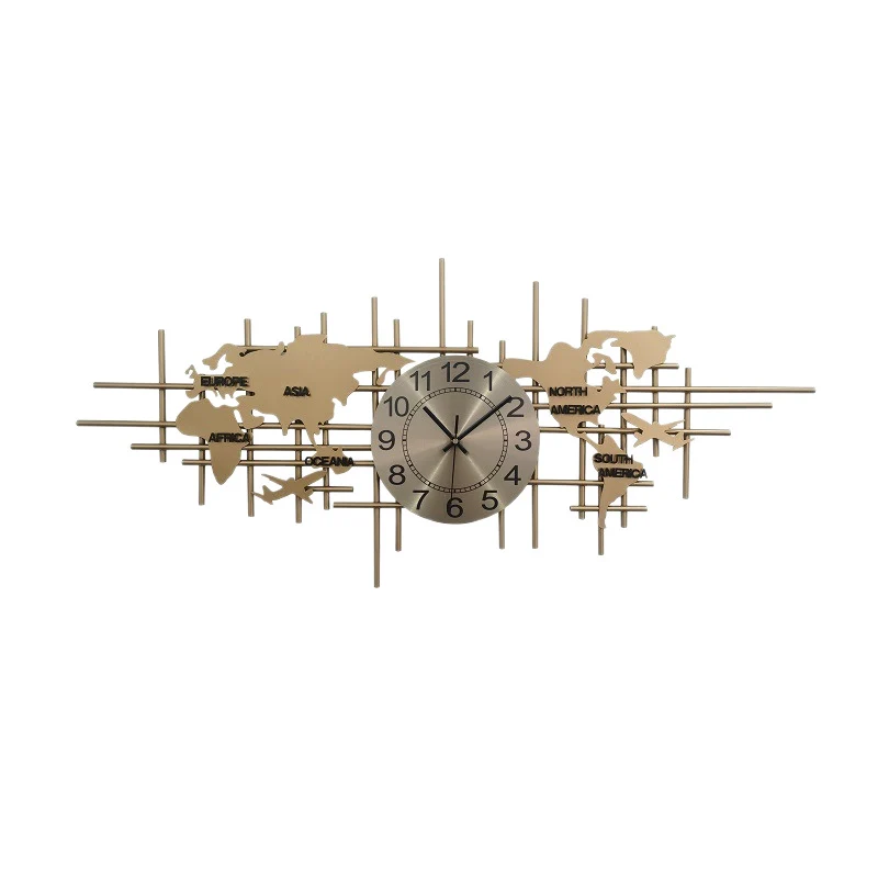 Künstlerische Weltkarte Wanduhr Karnz