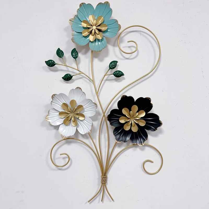 3D Blumen Metall Wandkunst Karnz