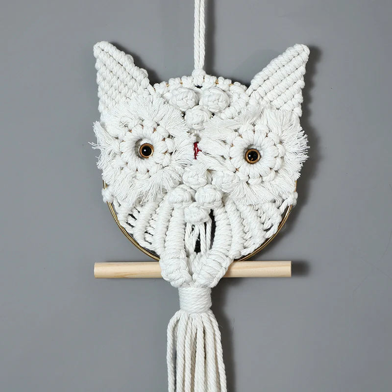 Macrame Eule Wandbehang Karnz