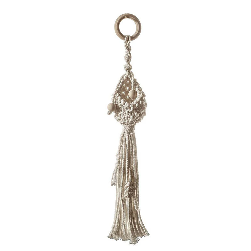 Macrame Pflanzenaufhänger mit dekorativen Quasten Karnz