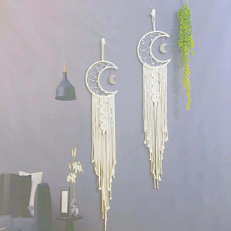 Macrame Mond Wandbehang Karnz