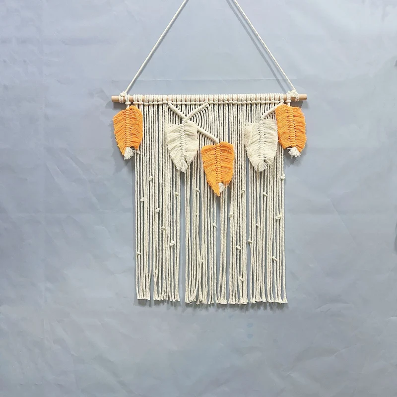 Makramee Blatt Wandbehang Karnz