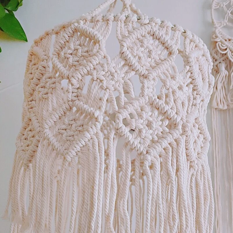 Macrame Hängeleuchte Schirm Karnz