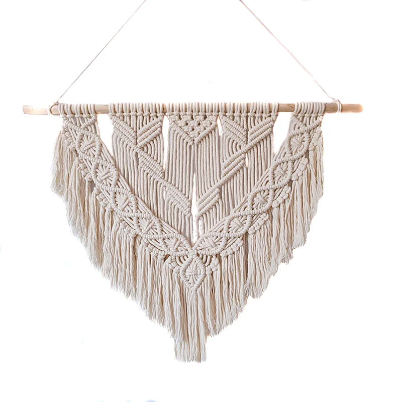 Bohemian Makramee Fransen Wandbehang Karnz