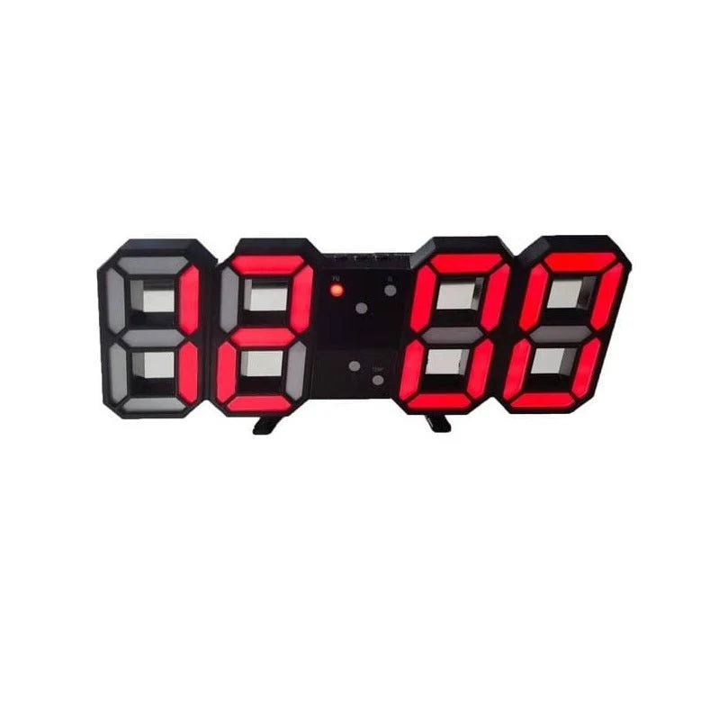 LumiSync 3D LED Wanduhr – Moderne Digitale Uhr mit Dimmbarer Beleuchtung