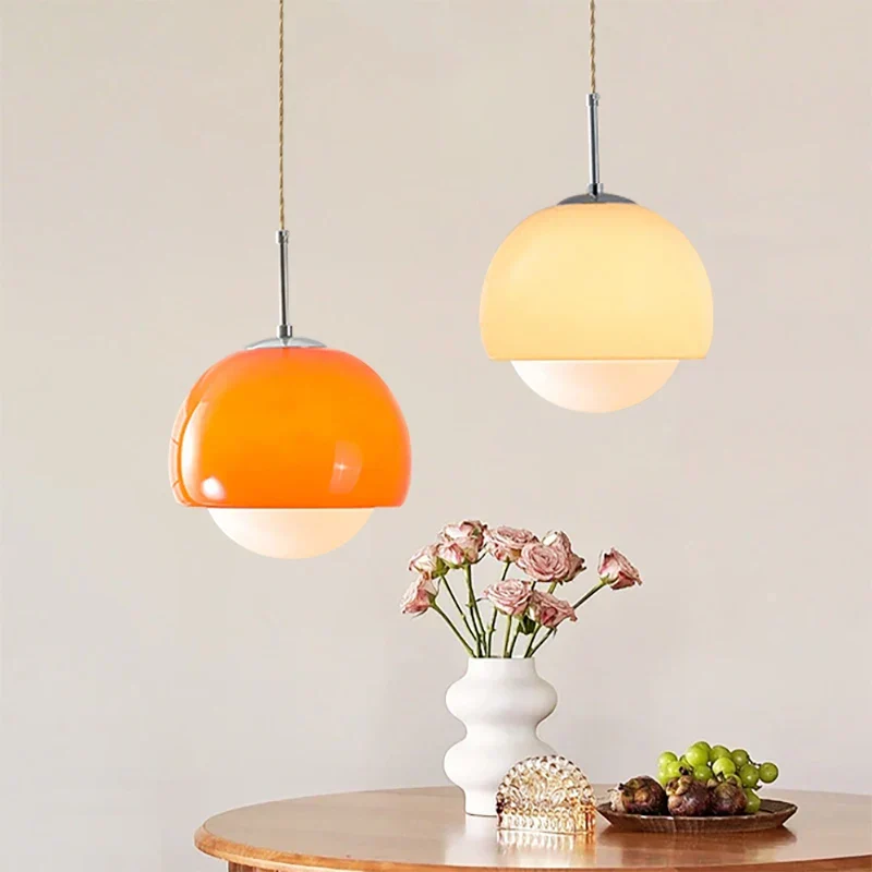 Nordische Glas Pendelleuchte – Retro Hängelampe für Esszimmer & Küche | Karnz