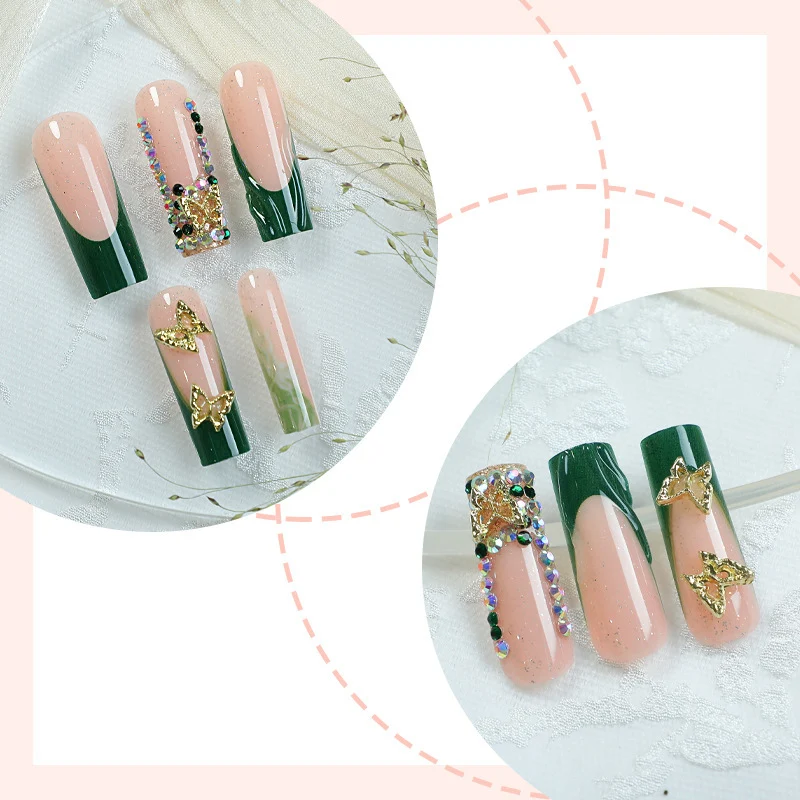 Kunstnagelset mit luxuriösen Verzierungen und kreativen Designs Karnz