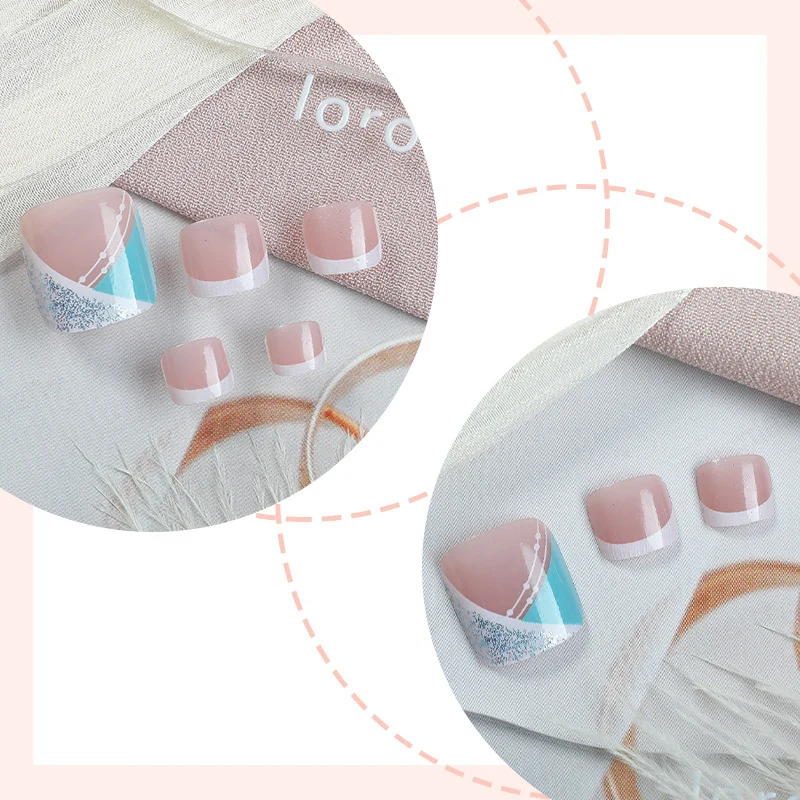 Kunstnagelset mit luxuriösen geometrischen Designs Karnz