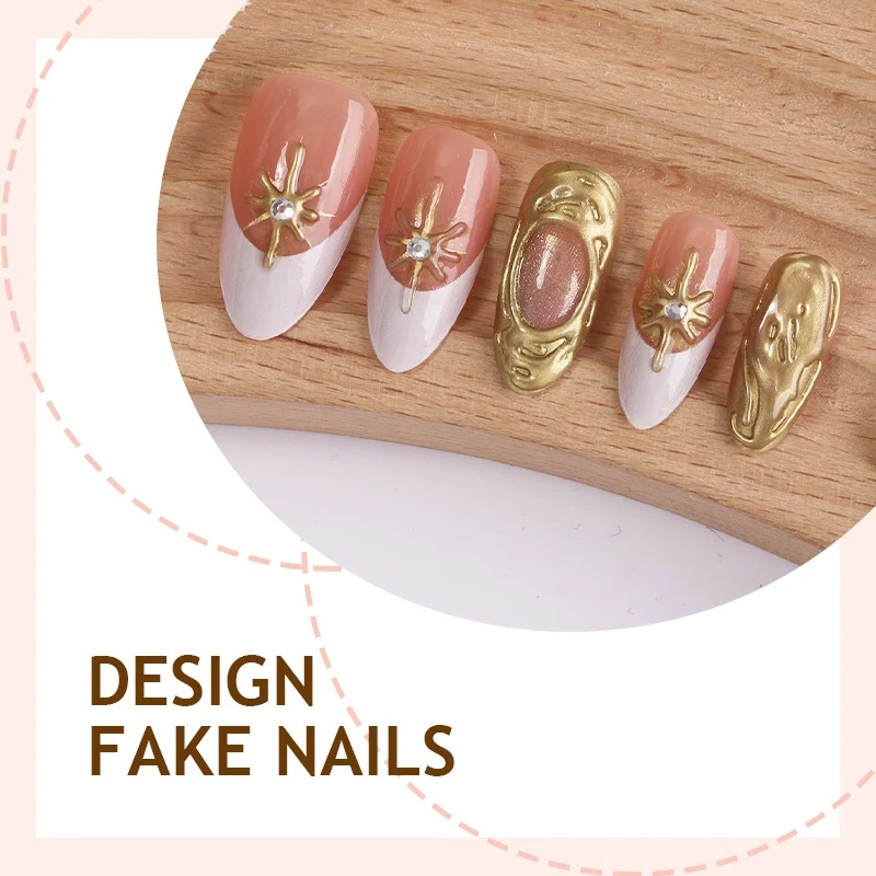 Kunstnagelset mit luxuriösen Blumendekoren Karnz
