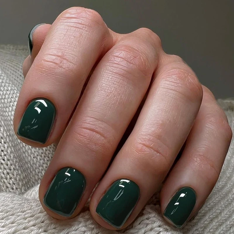 Kunstnagelset mit luxuriösem Farbverlauf und elegantem Spitzenakzent Karnz