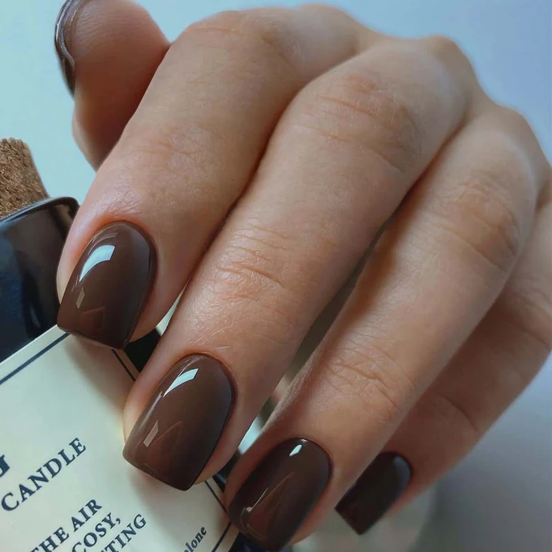 Kunstnagelset mit luxuriösem Farbverlauf und elegantem Spitzenakzent Karnz