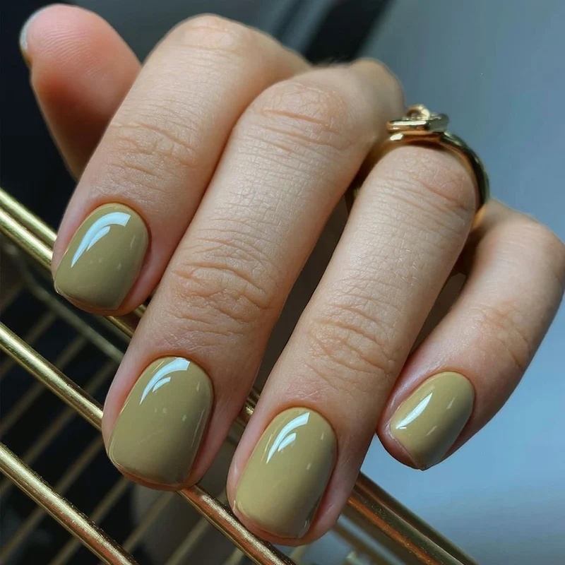 Kunstnagelset mit luxuriösem Farbverlauf und elegantem Spitzenakzent Karnz