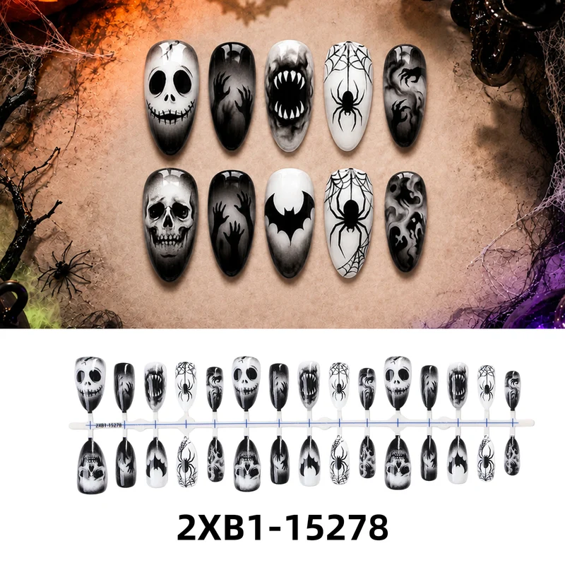 Kunstnagelset mit kreativen Halloween-Motiven Karnz