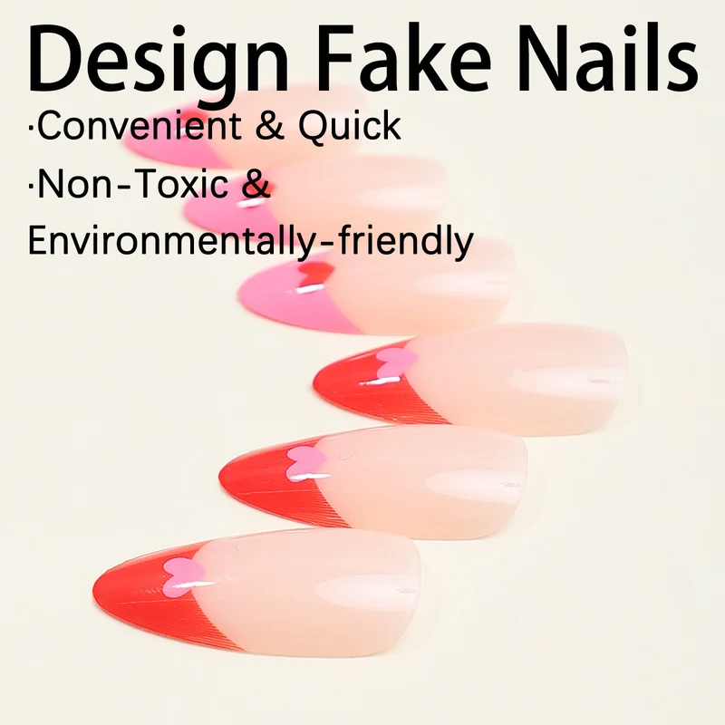 Kunstnagelset mit Herz-Design Karnz