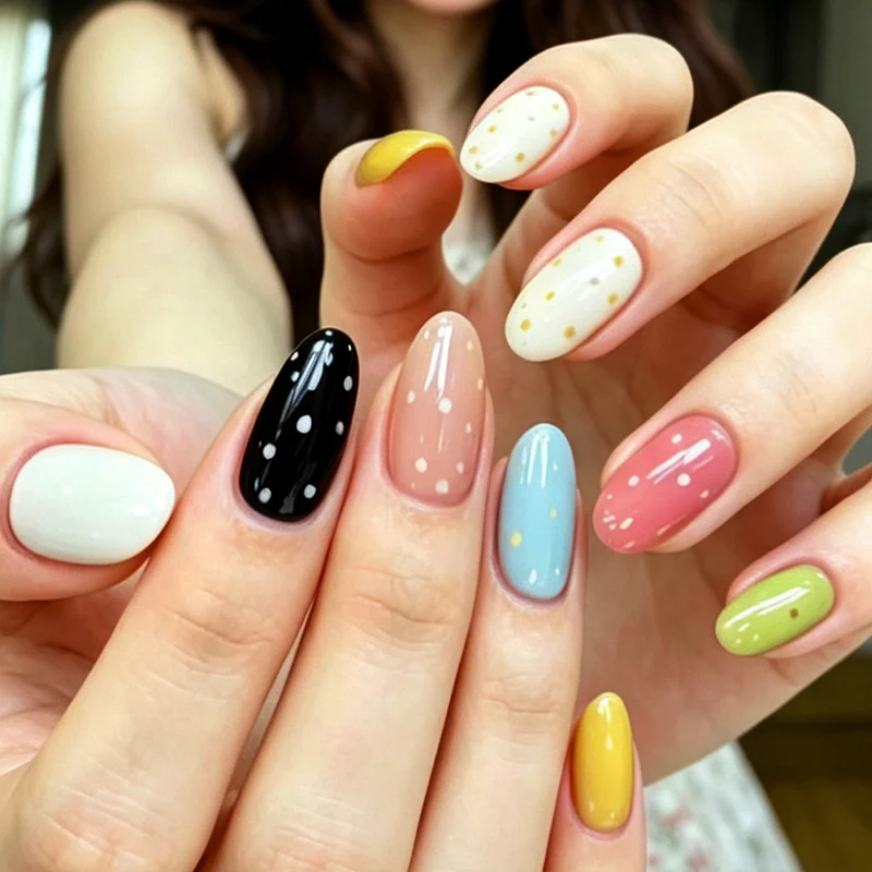 Kunstnagelset mit Glitzer und kreativen Designs Karnz