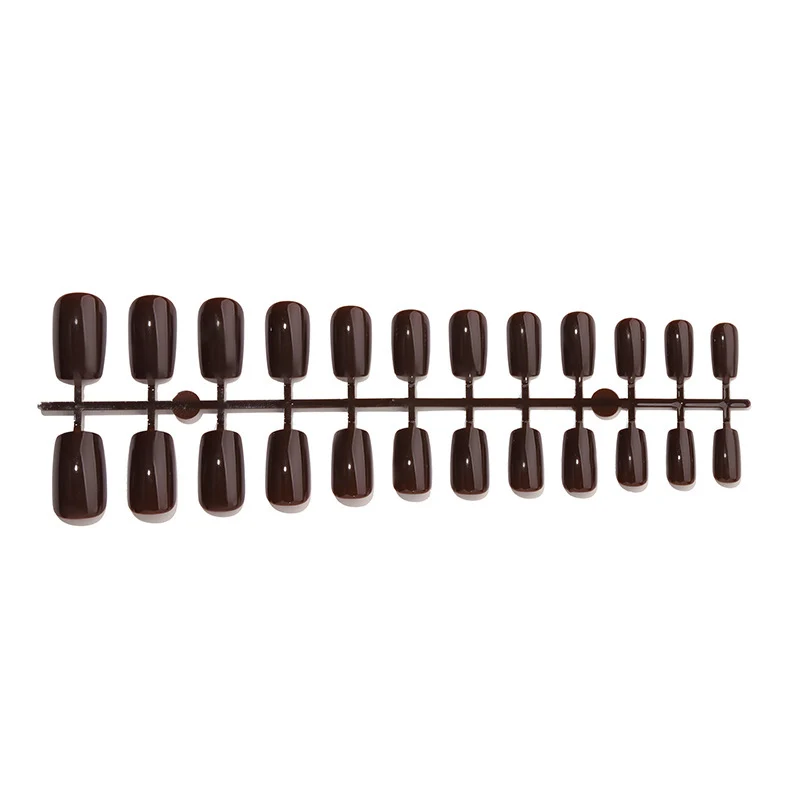 Kunstnagelset mit glänzendem Dunkelbraun-Finish Karnz