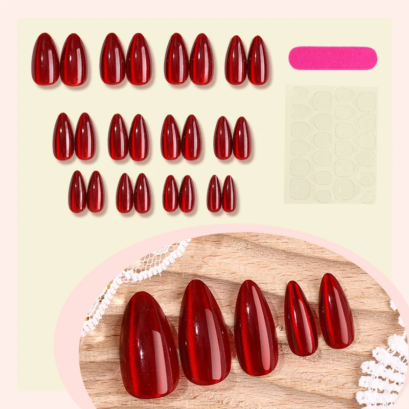 Kunstnagelset mit glamourösem Design und flexibler Form Karnz