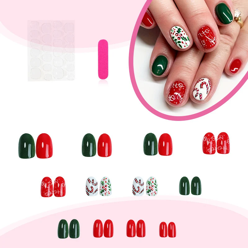 Kunstnagelset mit festlichen Weihnachtsdesigns Karnz