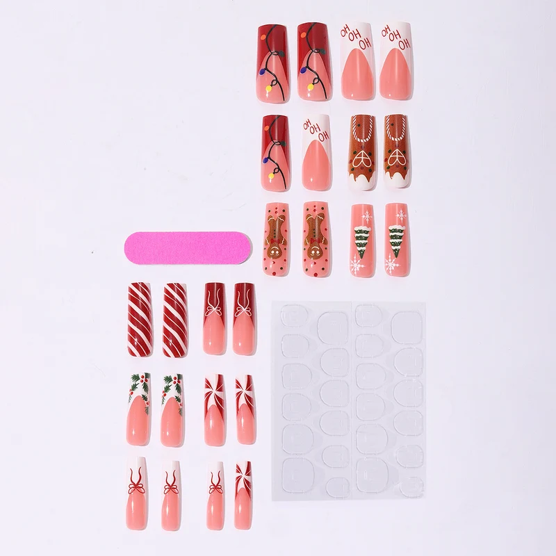 Kunstnagelset mit festlichem Weihnachtsdesign Karnz 1789118905