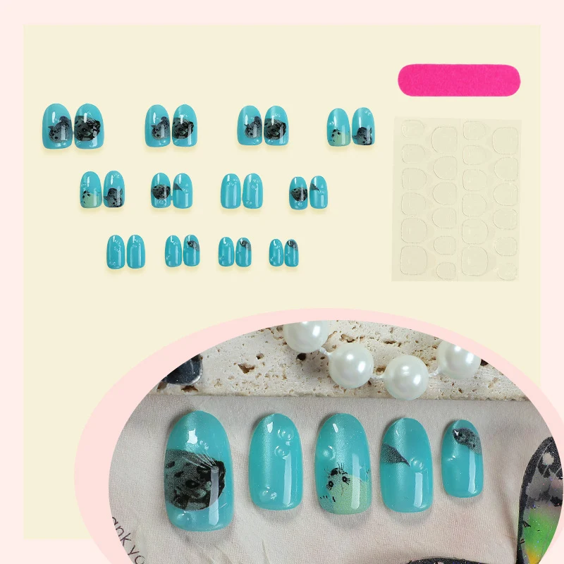 Kunstnagelset mit fantasievollem Tierdesign Karnz