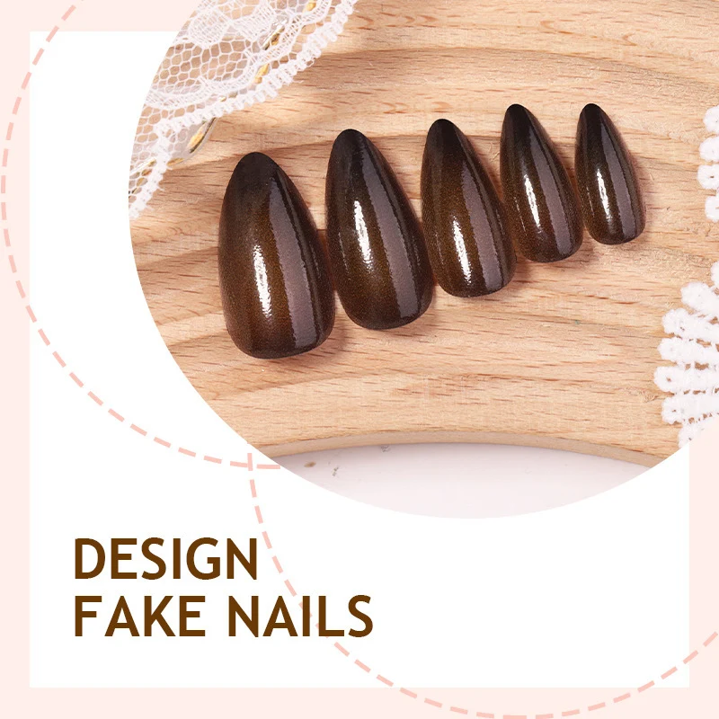 Kunstnagelset mit eleganten Tropfenformen Karnz