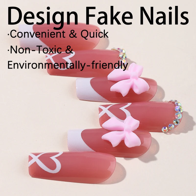 Kunstnagelset mit eleganten Motiv- und Glitzerdetails Karnz