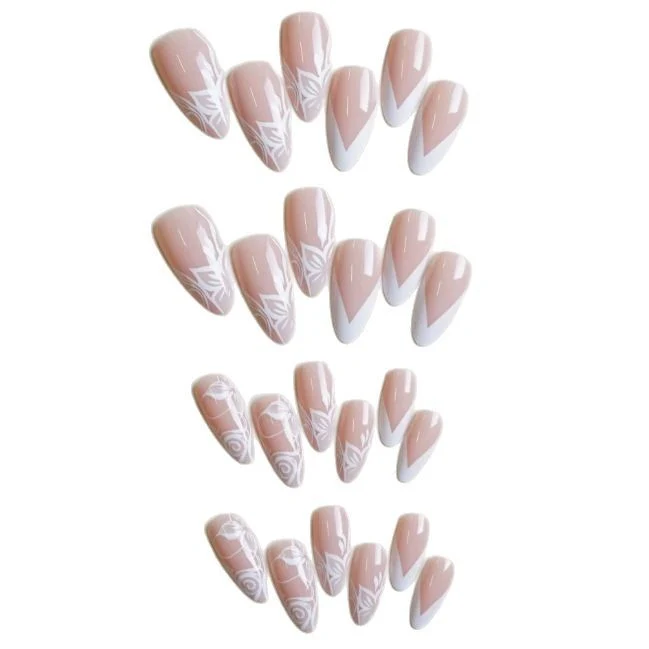 Künstlerische Florale Stiletto Nagelkunst Karnz