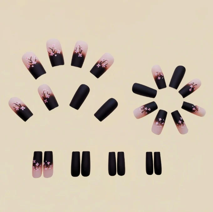 Künstlerisches Floral Französisches Nagelkunstset Karnz