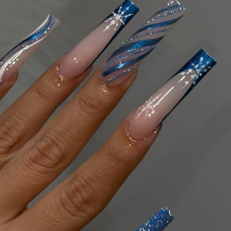 Künstlerische dekorative lange Acryl-Nagelverlängerungen Karnz